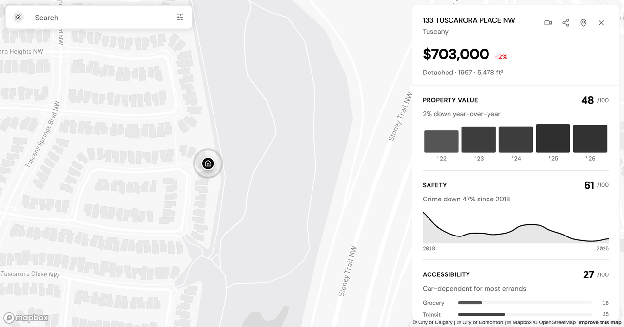 Calgary family neighbourhoods by census data: Tuscany and McKenzie Towne