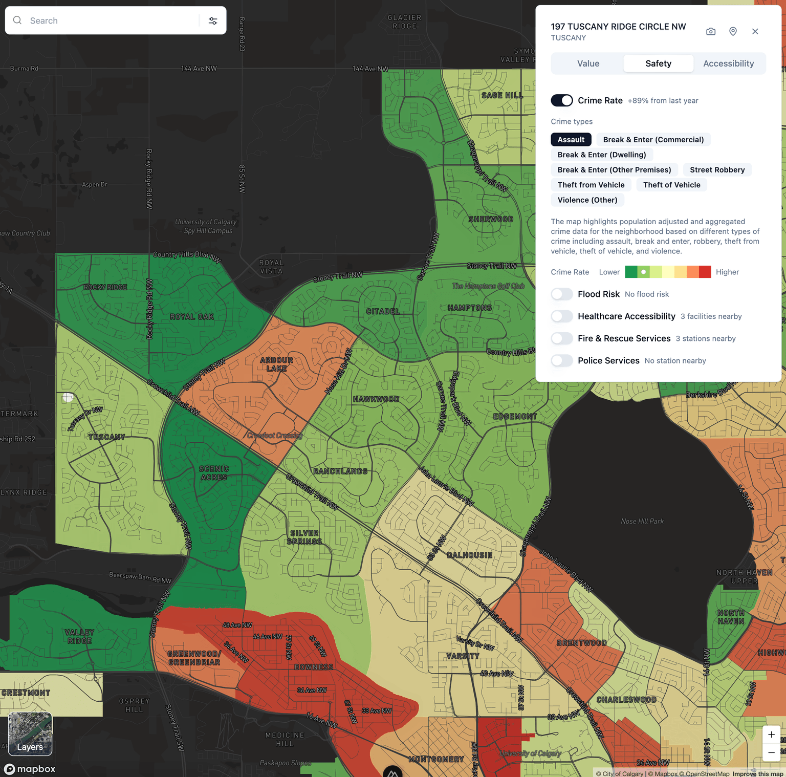 Safety analysis: comparing crime rates