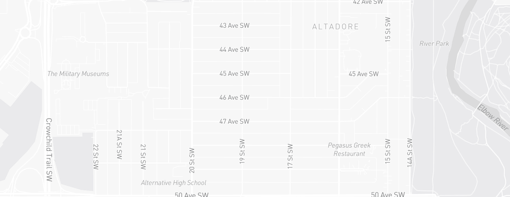 Map of Altadore, Calgary