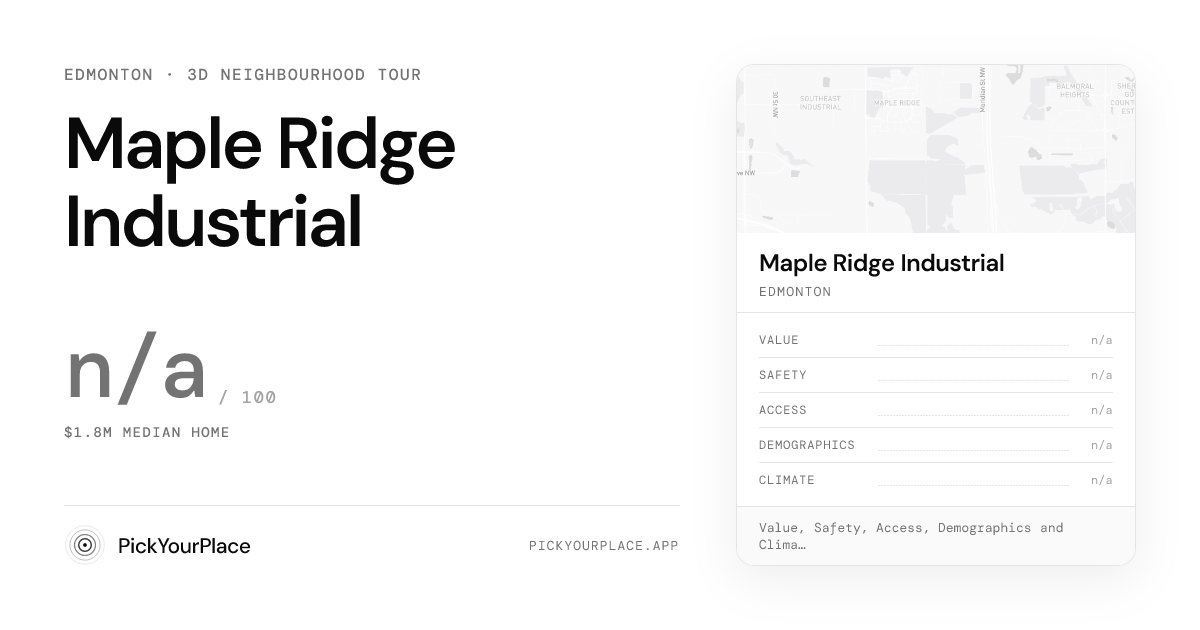 Maple Ridge Industrial 3D tour preview